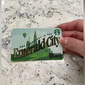 Starbucks Wicked Limited Edition "One Short Day In The Emerald City" Gift Card.